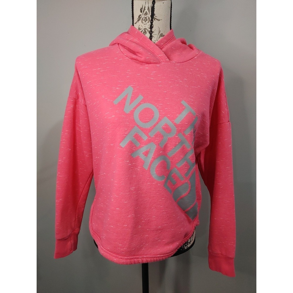 Fleece The North Face Fave Trivert Pink Logo Hoodie Girls Size XL Cozy Women Sm